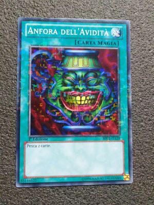 Carta YUGIOH-Anfora dell'Avidità-BP02-IT129-ITA-EX-Mosaic Rare 1.Ed