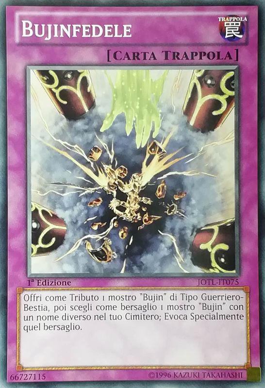 Carta YUGIOH-Bujinfedele-JOTL-IT075-ITA-EX- 1.Ed