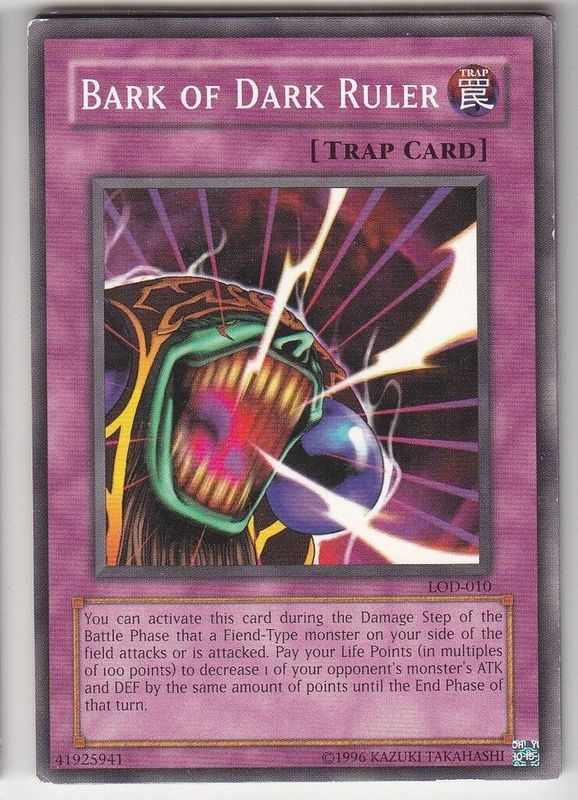 Carta YUGIOH-Bark of Dark Ruler-LOD-010-EN-EX- 1.Ed