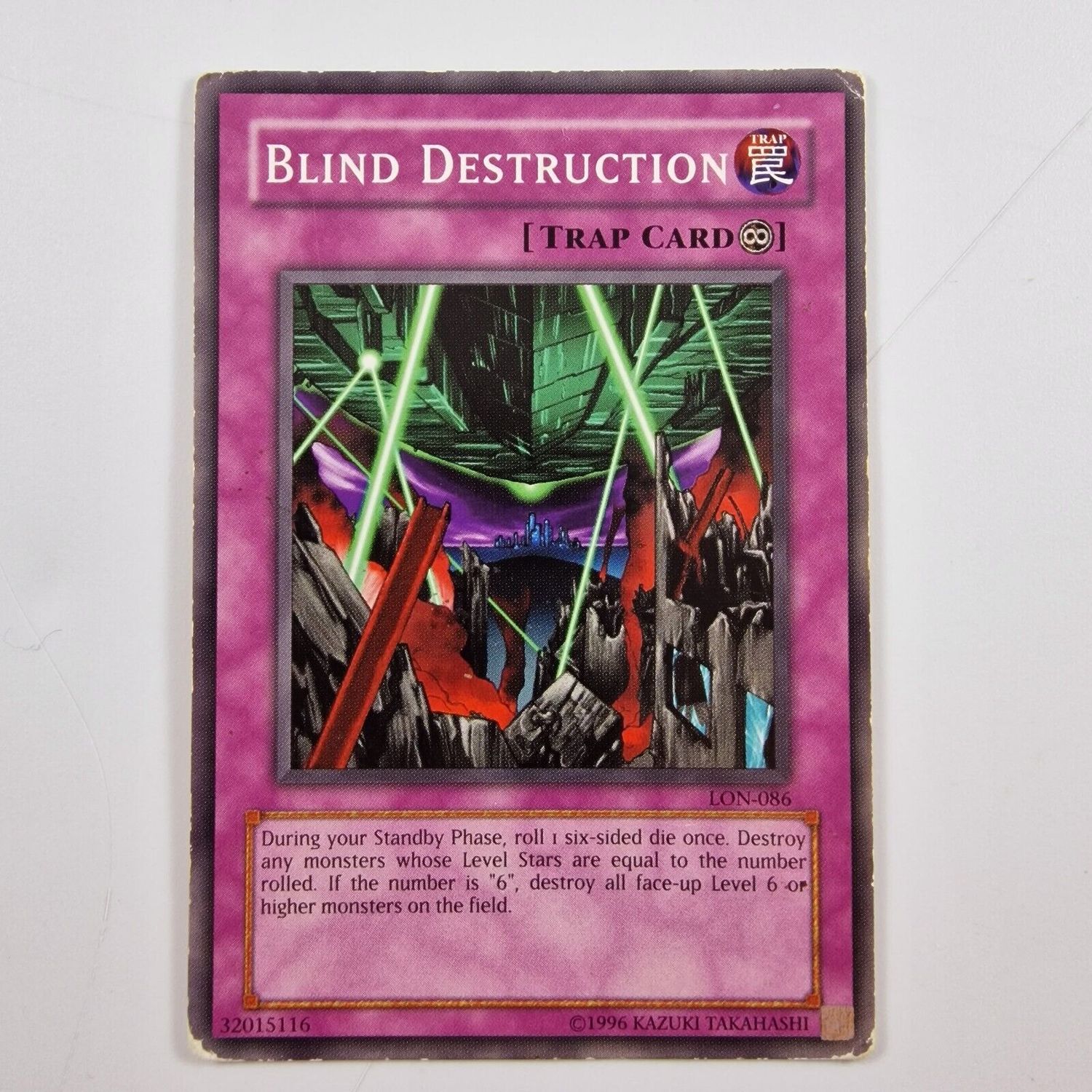 Carta YUGIOH-Blind Destruction -LON-086-EN-EX- 1.Ed