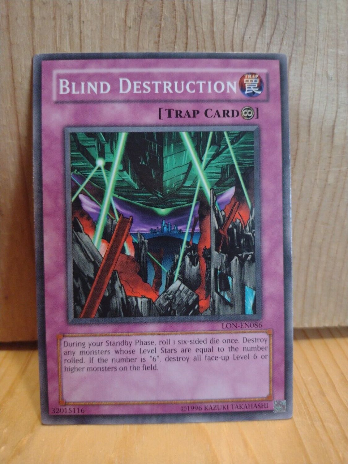 Carta YUGIOH-Blind Destruction -LON-EN086-EN-Poor-