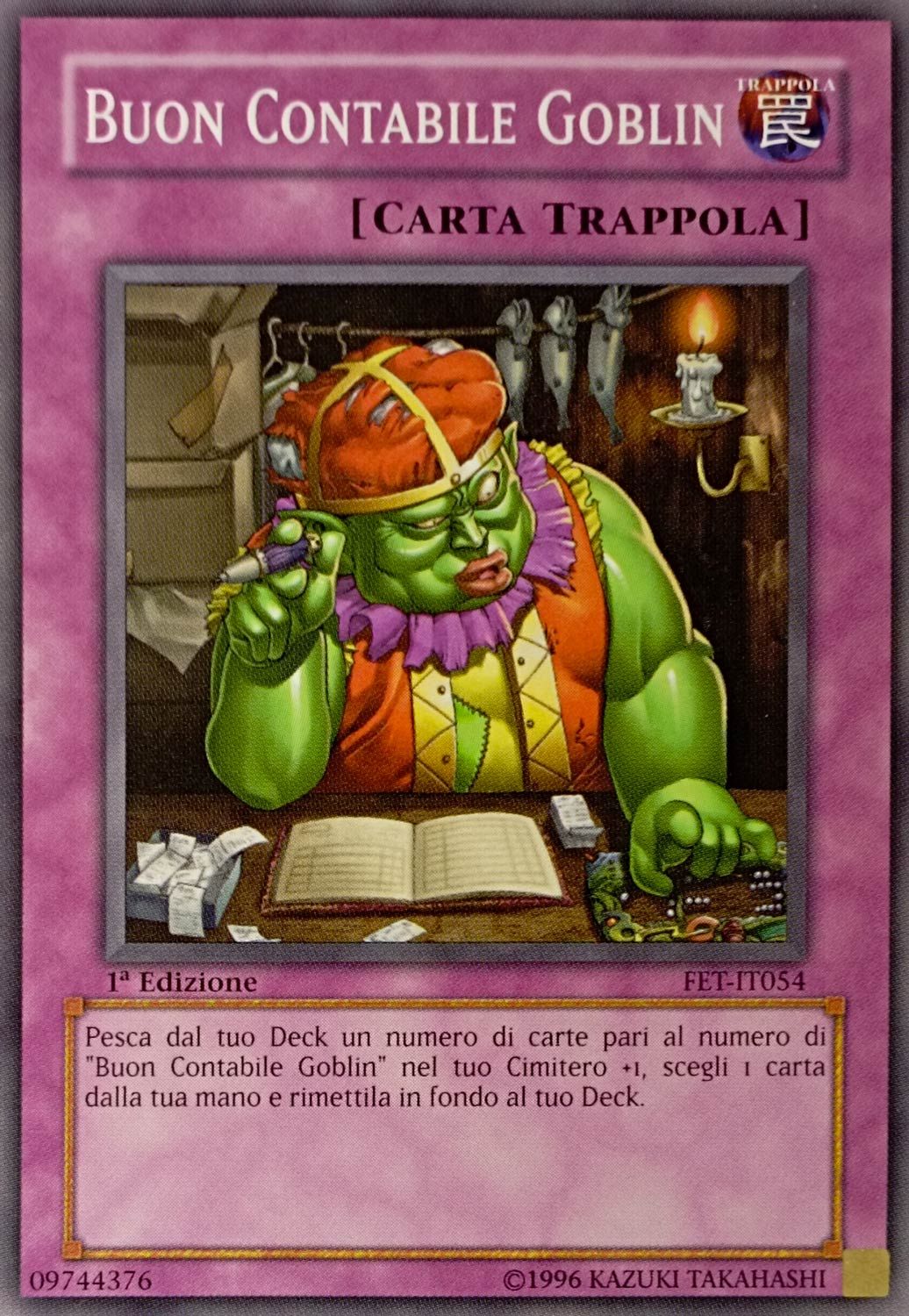 Carta YUGIOH-Buon Contabile Goblin-FET-IT054-ITA-LP- 1.Ed