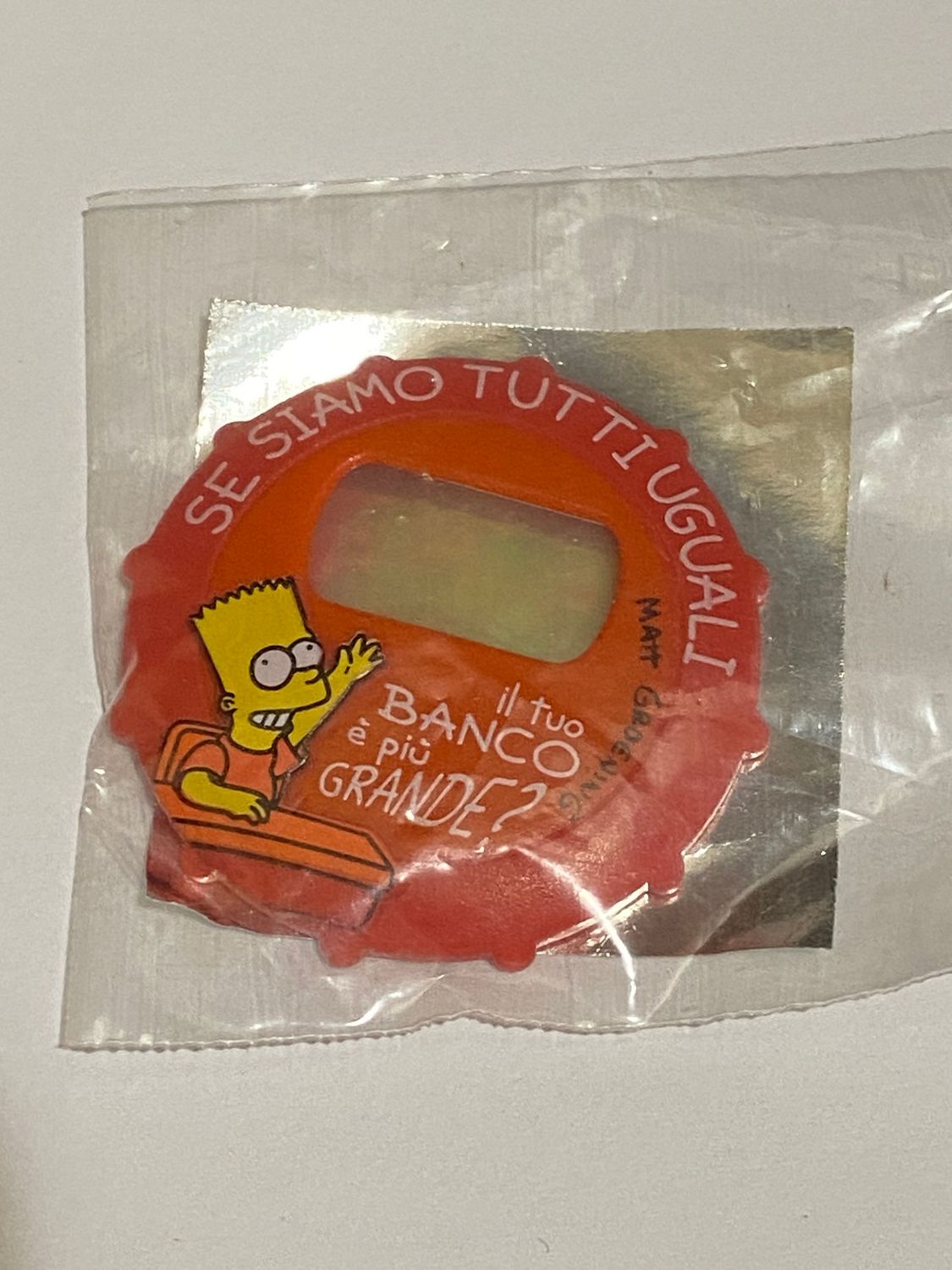 Sorpresa Kinder Brioss The Simpsons Se siamo tutti uguali- copri orologio