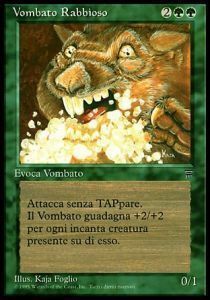 Carta MTG-Vombato Rabbioso-Leggende in italiano-ITA-EX-Uncommon