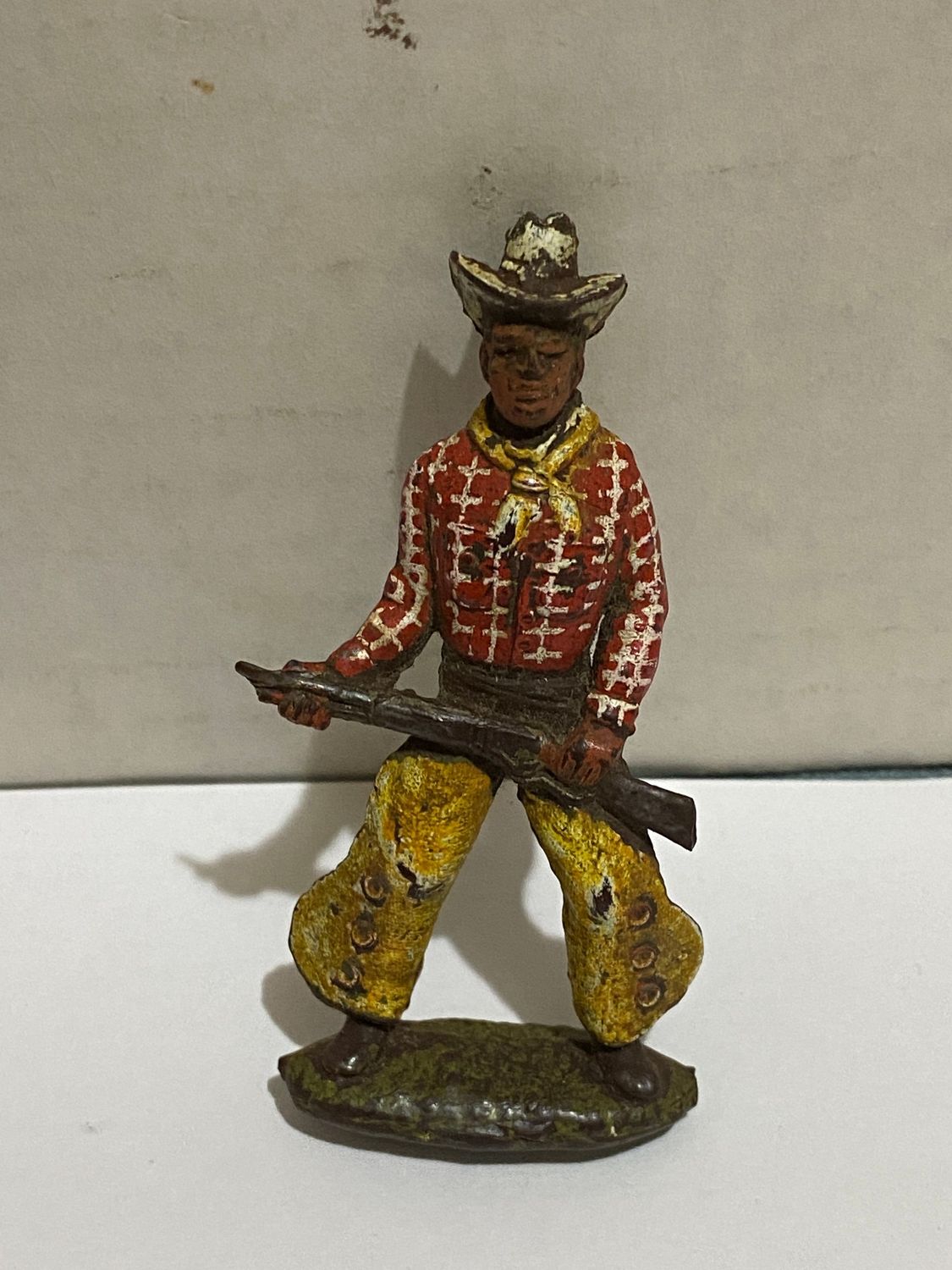 Soldatino Vintage Cromoplasto Landi anni 70 Cowboy con fucile