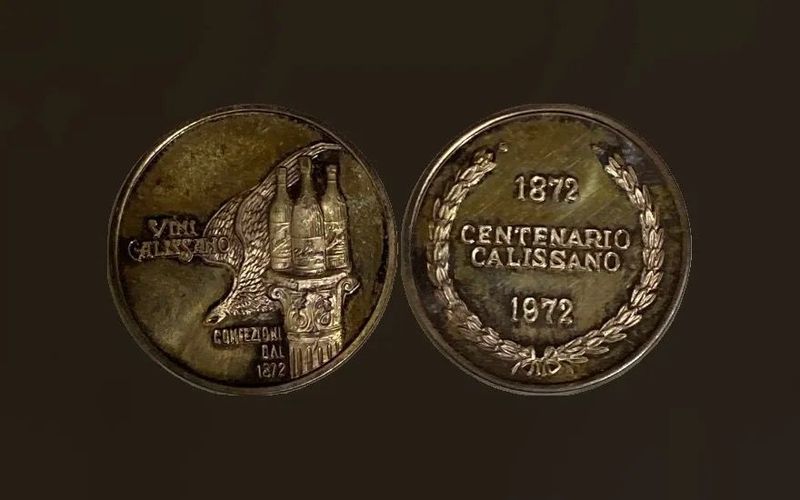 Medaglia Italia 1972 -Centenario vini Calissano in Argento VG - B (bella)