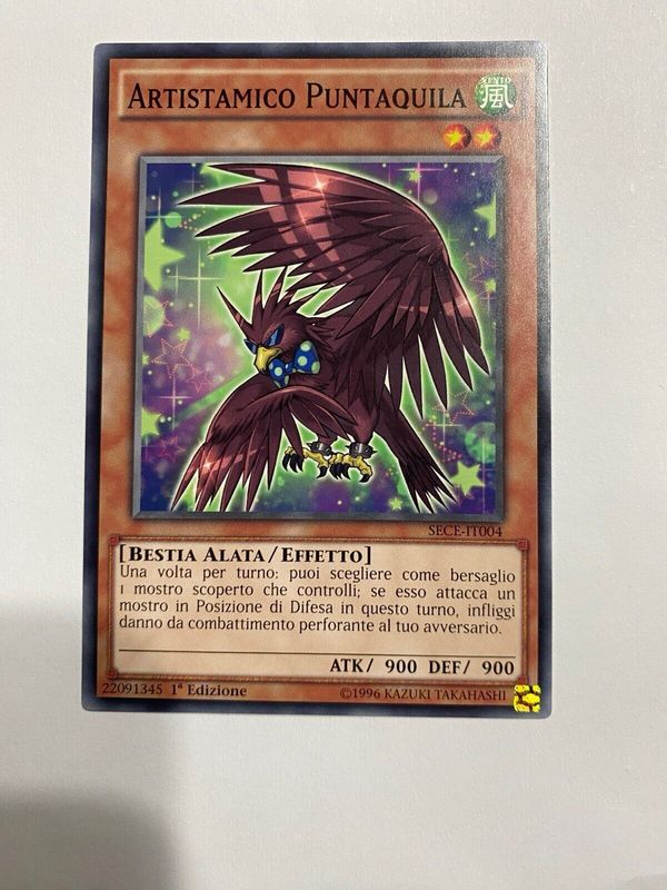 Carta YUGIOH-Artistamico Puntaquila-SECE-IT004-ITA-Good-Common 1.Ed