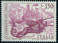 Francobollo Usato Rep. Italiana 1976 450^ MORTE VITTORE CARPACCIO 150 L Part A