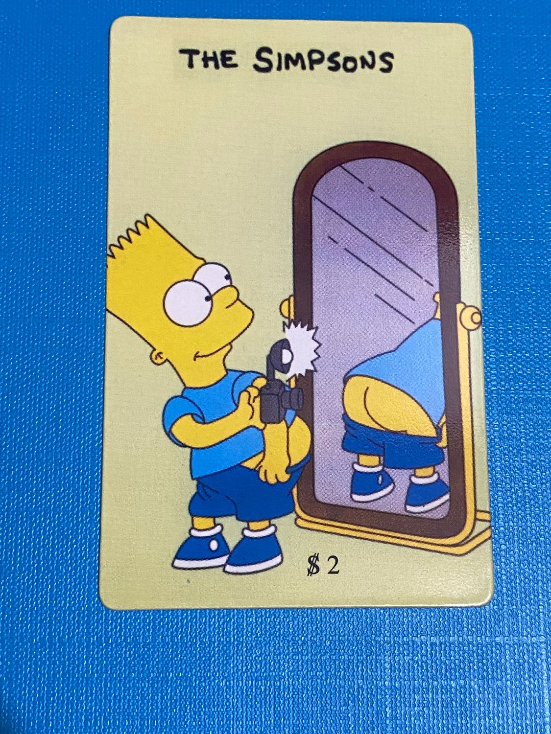 carte telefoniche (fake) - The Simpsons $2 Bart allo specchio -  Usata