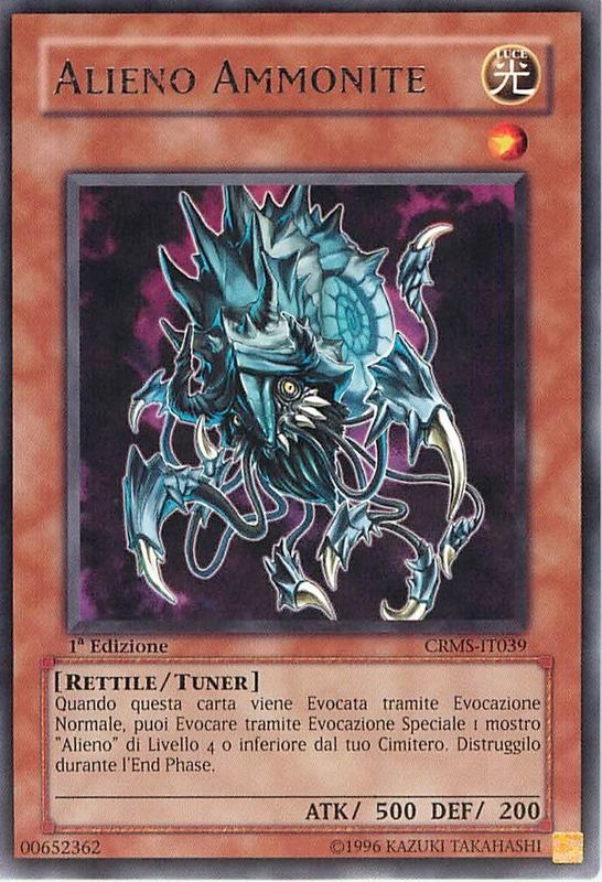 Carta YUGIOH-Alieno Ammonite-CRMS-IT039-ITA-Good-Rare