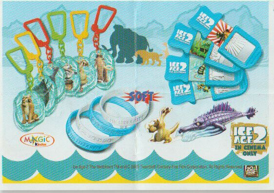 Kinder sorpresa Cartina MPG S359 Ice age 2