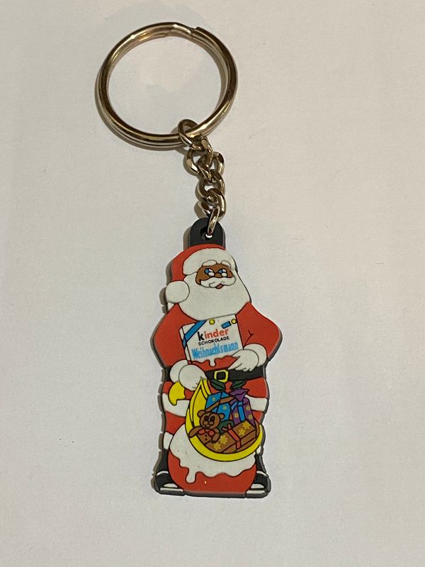 Kinder Natale Portachiavi Nabbo Natale in Gomma (D) raro vintage toy
