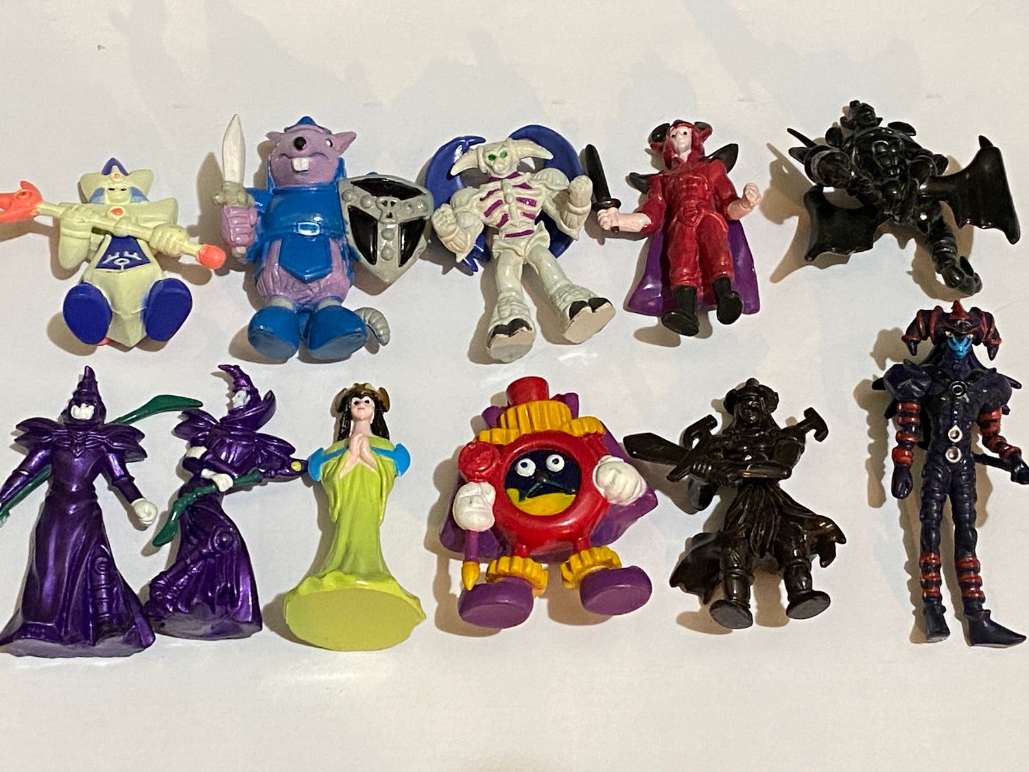 Yugioh - Lotto 11 Personaggi Vintage Toy anni 2000 in gomma come da foto