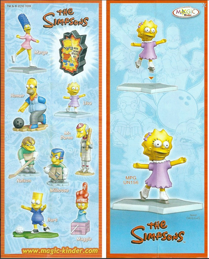 Kinder Cartina UN156 - The Simpsons 2 - Lisa Simpson