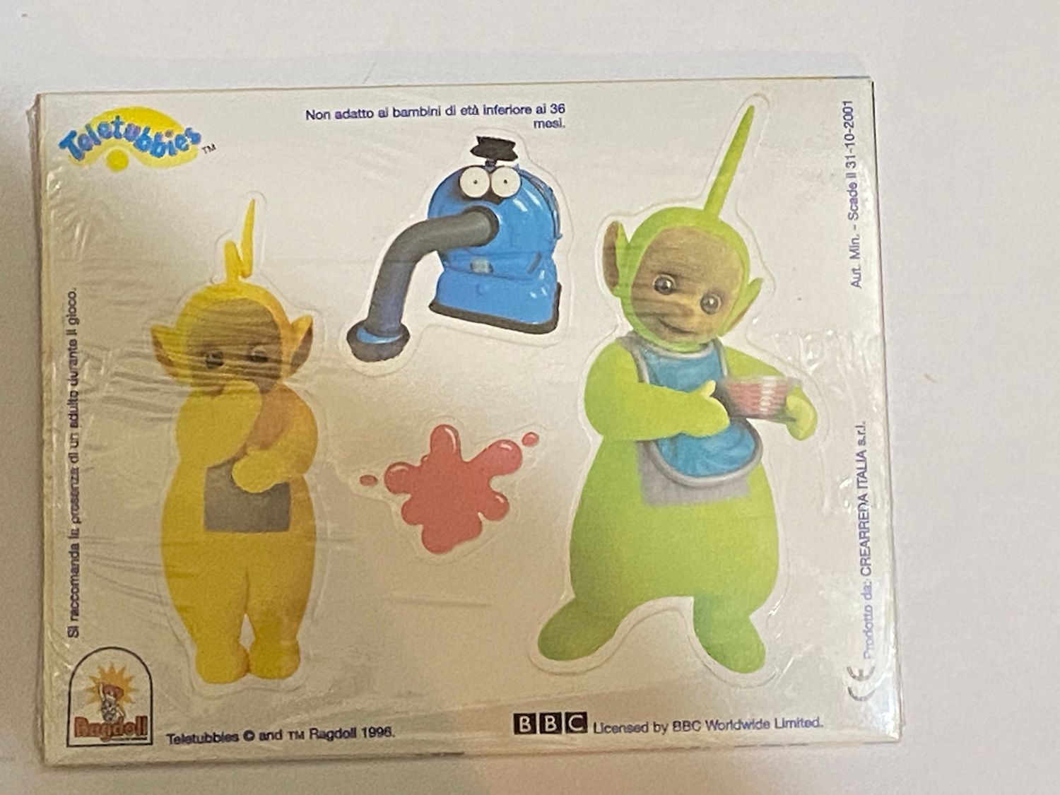 Teletubbies Ragdoll 1996 Formine in carta Crearreda Itala SRL Nuovo blisterato