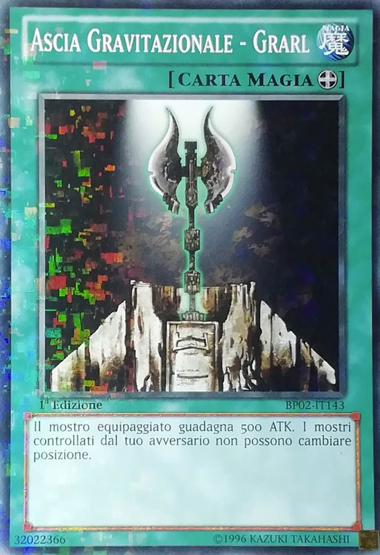 Carta YUGIOH-Ascia Gravitazionale - Grarl-BP02-IT143-ITA-LP-Common 1.Ed