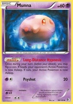 Carta pokemon Munna (BCR 68)-Confini Varcati-U - lingua ITA-condizione EX Carta pokemon Munna (BCR 68)-Confini Varcati-U - lingua ITA-condizione EX