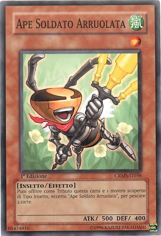Carta YUGIOH-Ape Soldato Arruolata-CRMS-IT036-ITA-Good-Common 1.Ed