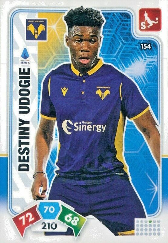 Trading card Adrenalyne 2020-21 - N°154 Destiny Udogie  Verona