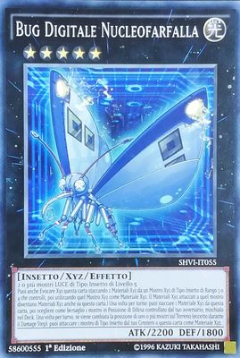 Carta YUGIOH-Bug Digitale Nucleofarfalla-SHVI-IT055-ITA-Poor-Common 1.Ed