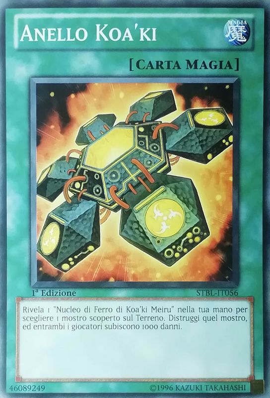 Carta YUGIOH-Anello Koa'ki-STBL-IT056-ITA-EX-Common 1.Ed