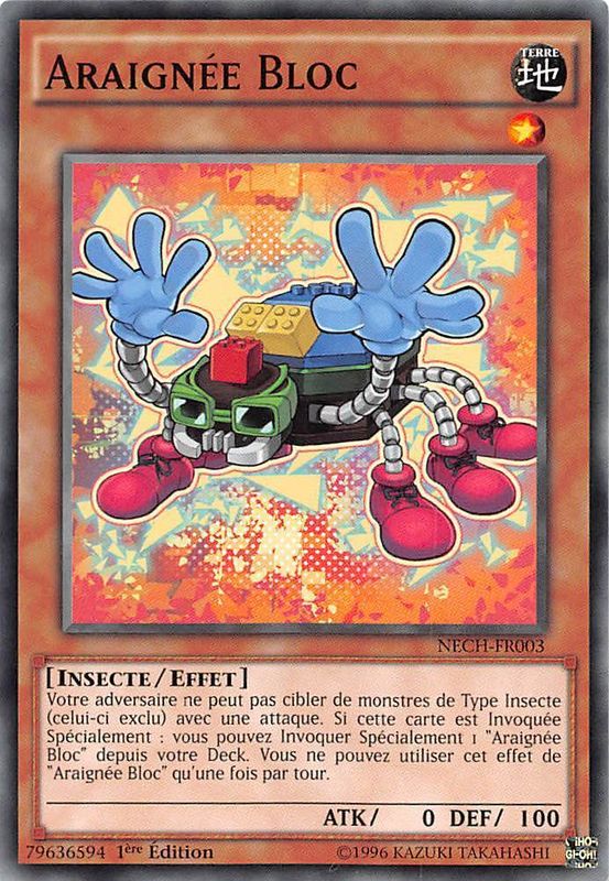Carta YUGIOH-Araignée Bloc-NECH-FR003-FRA-EX-Common 1.Ed