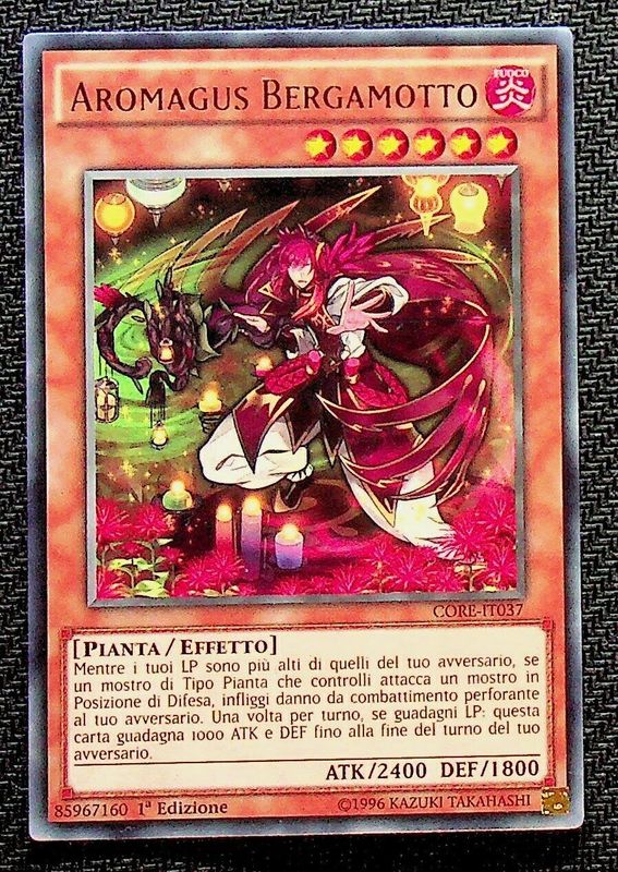 Carta YUGIOH-Aromagus Bergamotto-CORE-IT037-ITA-Good-Rare 1.Ed