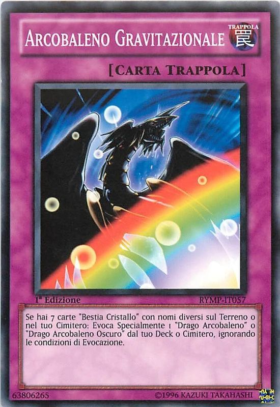 Carta YUGIOH-Arcobaleno Gravitazionale-RYMP-IT057-ITA-EX-Common 1.Ed