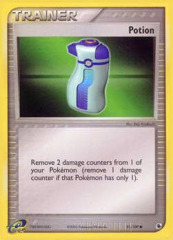 Carta pokemon Pozione (RS 91)-EX Rubino & Zaffiro-C - lingua ITA-condizione EX Carta pokemon Pozione (RS 91)-EX Rubino & Zaffiro-C - lingua ITA-condizione EX