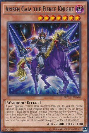 Carta YUGIOH-Arisen Gaia the Fierce Knight-BOSH-EN098-EN-EX-Rare 1.Ed