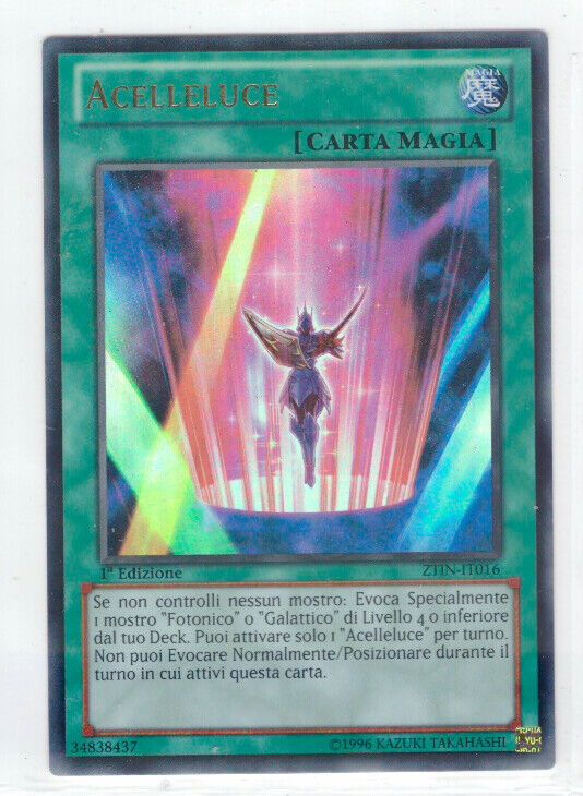 Carta YUGIOH-Acelleluce/Accelerare-ZTIN-IT016-ITA-EX-Ultra Rare 1.Ed