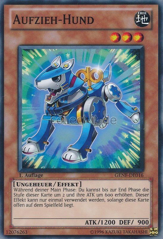 Carta YUGIOH-Aufzieh-Hund-GENF-DE016-DE-EX-Common 1.Ed