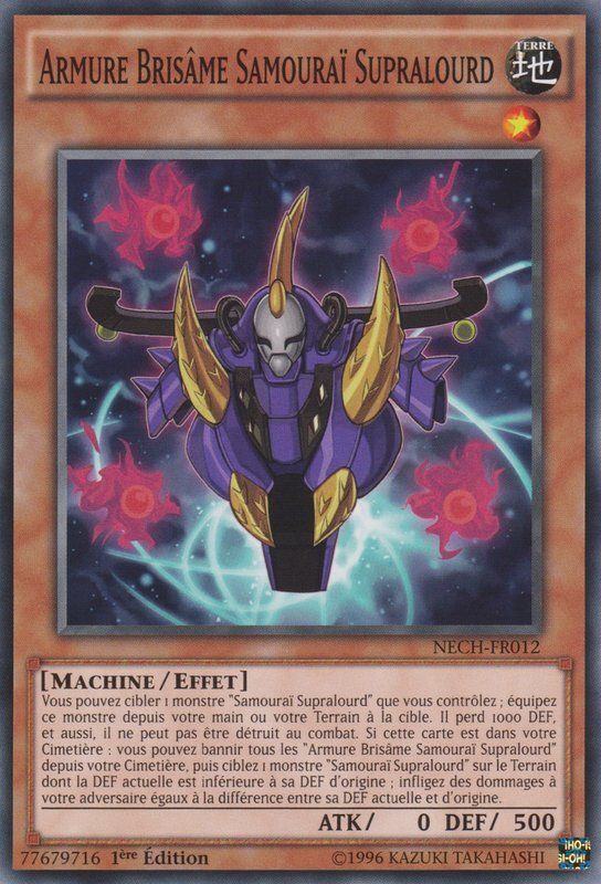 Carta YUGIOH-Armure Brisâme Samouraï Supralourd-NECH-FR012-FRA-EX-Common 1.Ed