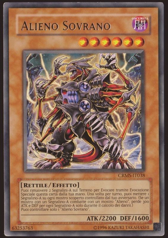 Carta YUGIOH-Alieno Sovrano-CRMS-IT038-ITA-EX-Rare