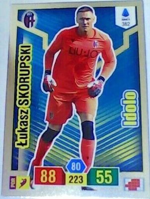 Trading card Adrenalyne 2019-20 - N°362 Lukasz Skorupski Idolo Bologna