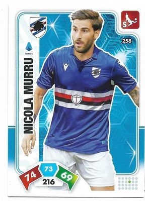 Trading card Adrenalyne 2020-21 - N°258 Nicola Murru  Sampdoria