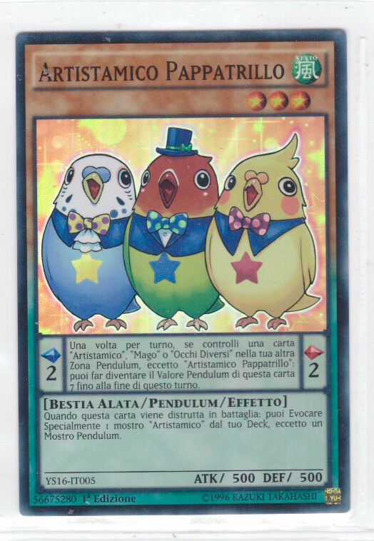 Carta YUGIOH-Artistamigo Trioperico-YS16-SP005-SPA-EX-Super Rare 1.Ed
