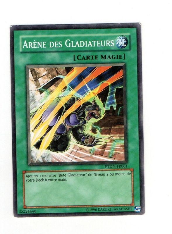 Carta YUGIOH-Arène des Gladiateurs-PTDN-FR061-FRA-EX-Common 1.Ed