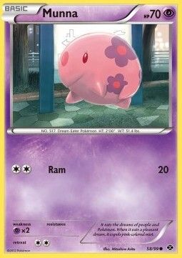 Carta pokemon Munna (NXD 58)-Destini Futuri-C - lingua ITA-condizione EX