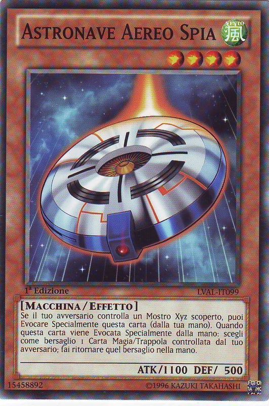 Carta YUGIOH-Astronave Aereo Spia-LVAL-IT099-ITA-Good-Common 1.Ed