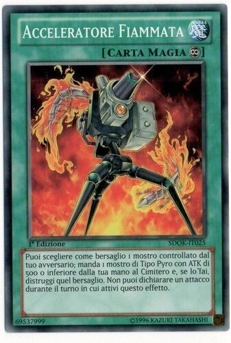 Carta YUGIOH-Acceleratore Fiammata-SDOK-IT025-ITA-EX-Common