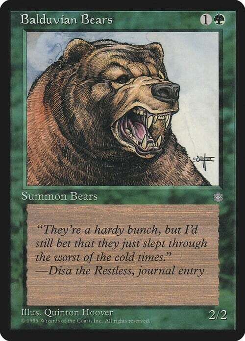 Carta MTG-Orsi di Balduvia-Era Glaciale-ITA-Poor-Common