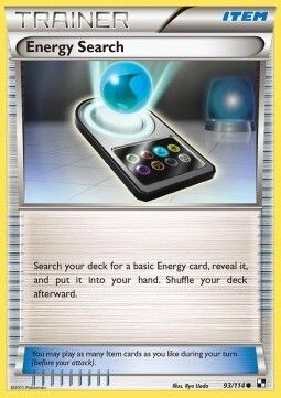 Carta pokemon Ricerca di Energia (BLW 93)-Nero e Bianco-C - lingua ITA-condizione EX