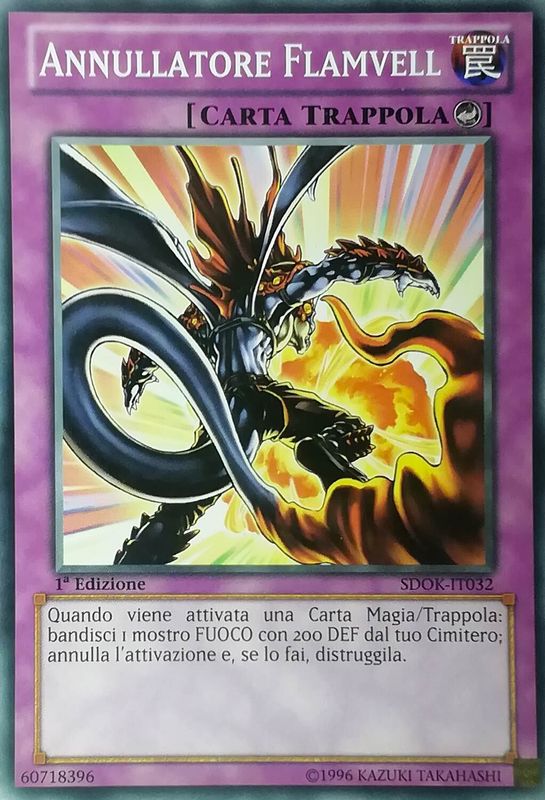 Carta YUGIOH-Annullatore Flamvell-SDOK-IT032-ITA-EX-Common