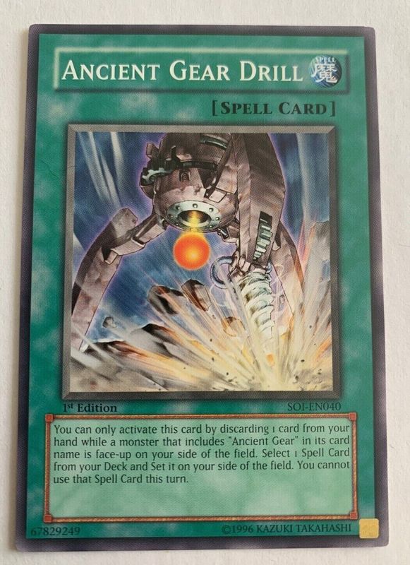 Carta YUGIOH-Ancient Gear Drill -SOI-EN040-EN-Good-Common