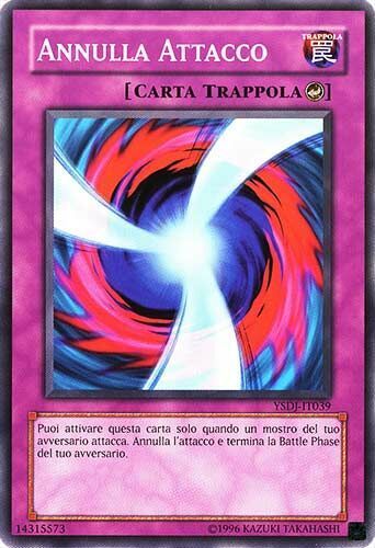 Carta YUGIOH-Annulla Attacco-YSDJ-IT039-ITA-Played-Common 1.Ed