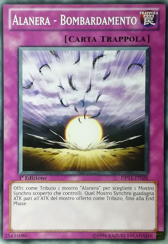 Carta YUGIOH-Alanera - Bombardamento-DP11-ITA-EX-Common 1.Ed