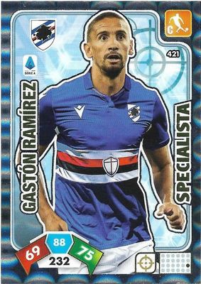 Trading card Adrenalyne 2020-21 - N°421 Gaston Ramirez Specialista Sampdoria