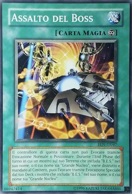 Carta YUGIOH-Assalto del Boss-EEN-IT047-ITA-EX-Common 1.Ed