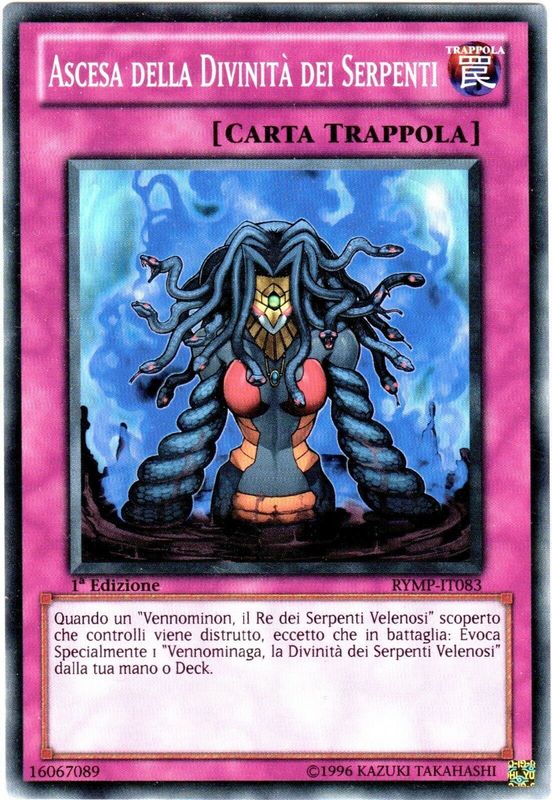 Carta YUGIOH-Ascesa della Divinità dei Serpenti-RYMP-ITA-EX-Common 1.Ed